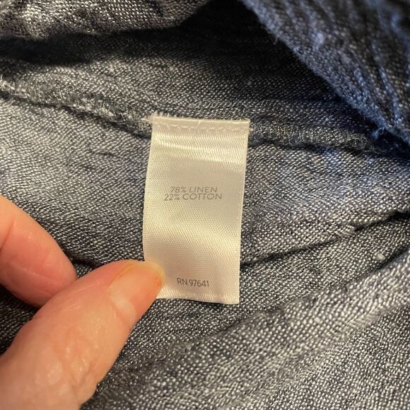 Pure Jill Petite XL Linen Cotton Gauzy Cropped Pockets Drawstring Travel PXL - Picture 8 of 8